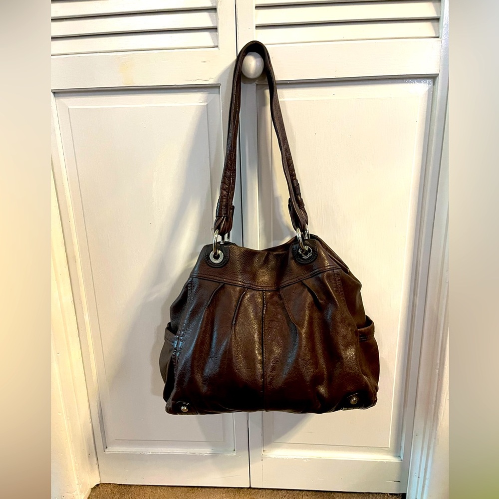 Bruce Makowsky leather satchel, handbag, purse